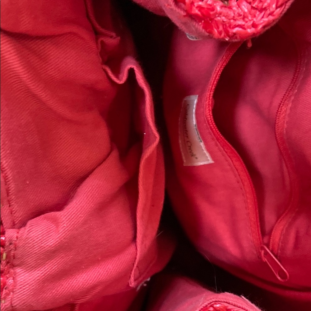 Coldwater Creek Red Rattan Tote - Picture 4 of 8